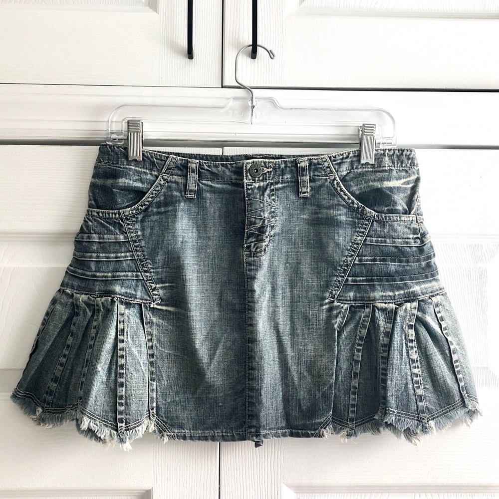 Denim mini skirt